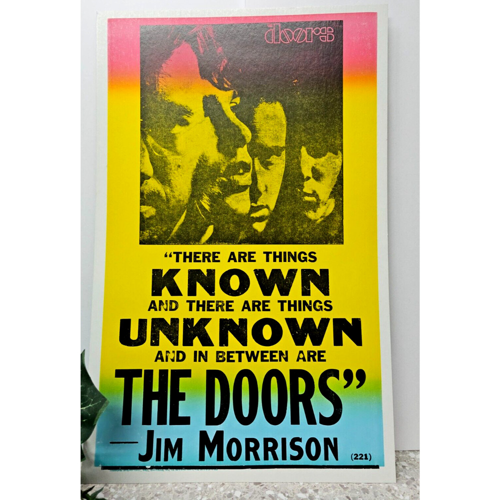 Vintage Poster - The Doors - Jim Morrison - There are Things Known and There are